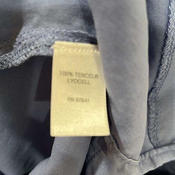 J.Jill Pure Jill is 100% Tencel Collarless Button Down Blue Periwinkle Size XS - Picture 6 of 16